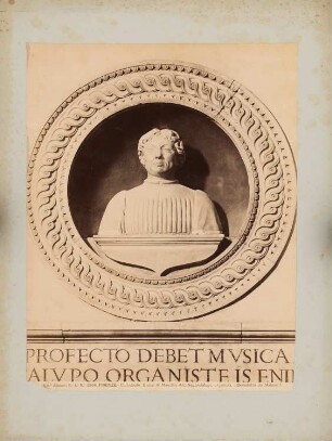 Dom Santa Maria del Fiore, Florenz Büste des Maestro Ant. Squarcialupi: Reliefbüste in Medaillon