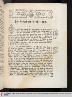 Die sechzehnte Abtheilung