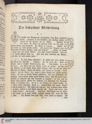 Die sechzehnte Abtheilung