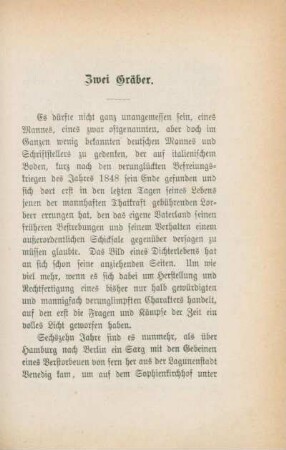 Zwei Gräber