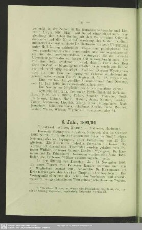 6. Jahr, 1893/94