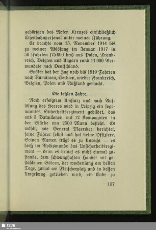 Die letzten Jahre