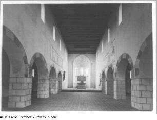 Borna. Kunigundenkirche (vor 1200, Wiederherstellung 1923/1933). Inneres nach Osten