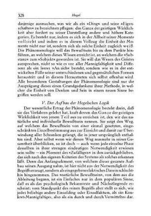 V. Der Aufbau der Hegelschen Logik