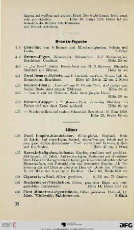 Bronze-Figuren (Nr. 418-425)