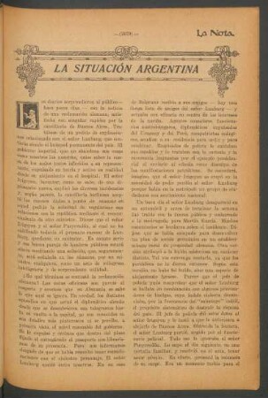 La situación argentina