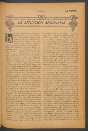 La situación argentina