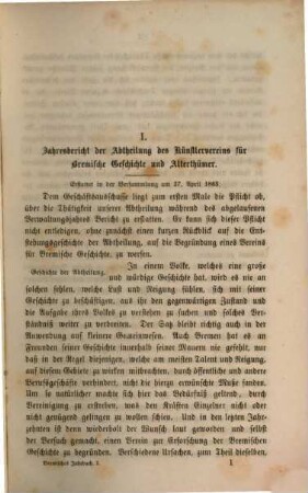 Bremisches Jahrbuch. 1, 1. 1864