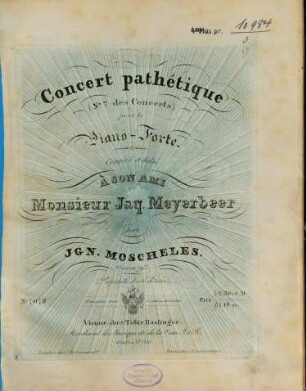Concert pathétique : (Nr. 7 des concerts) ; pour le piano-forte ; oeuv. 93