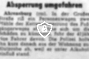Absperrung umgefahren