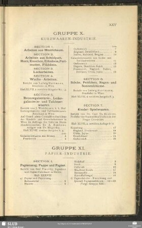 Gruppe XI. Papier-Industrie