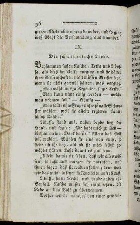 IX. Die schwesterliche Liebe.
