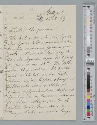 Brief an Johannes Brahms