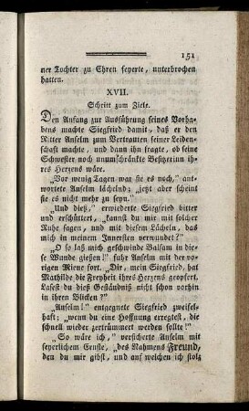 XVII. Schritt zum Ziele.