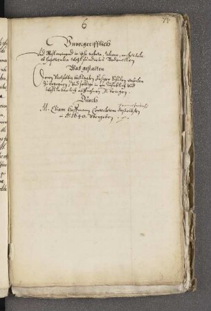 Elias Hoffmann: Unvorgreifflich...Bedencken, was gestalten denen...hiesiger Schulen Defecten zu begegnen...1640 übergeben
