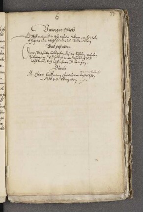 Elias Hoffmann: Unvorgreifflich...Bedencken, was gestalten denen...hiesiger Schulen Defecten zu begegnen...1640 übergeben