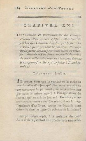 Chapitre XXI. Continuation et particularités de voyage ...