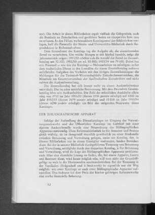Der Bibliographische Apparat