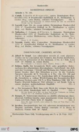 Baskerville-Drucke (Nr. 22-25)