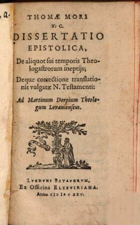 Dissertatio epistolica ... de correctione translationis Vulgatae N. T.