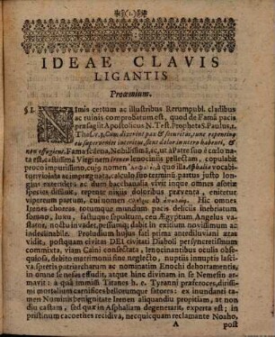 Ideae clavis ligantis sect. I.
