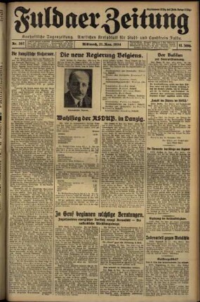 Erste Ausgabe vom Mittwoch, den 21. November 1934.