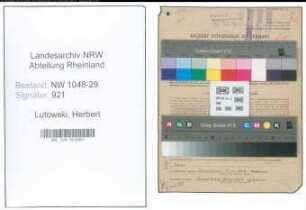 Entnazifizierung Herbert Lutowski , geb. 07.06.1914 (Beamter)