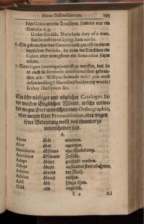 Von gleich oder ungleicher Schreib-Art ungleich bedeutender Wörter.
