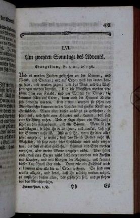 LVI. Am zweyten Sonntage des Advents.