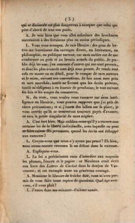 Lettres sur la situation de la France
