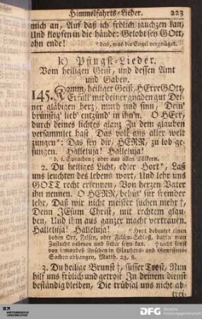 Pfingst-Lieder.