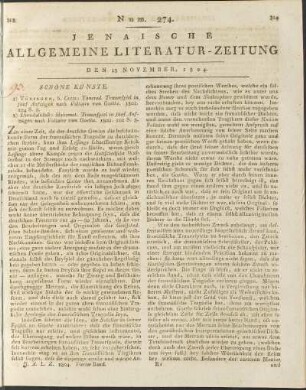 Num. 274. Den 15. November 1804