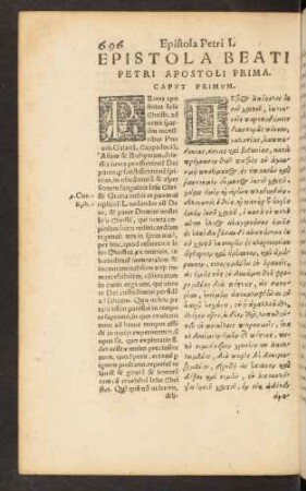 Epistola Beati Petri Apostoli Prima.