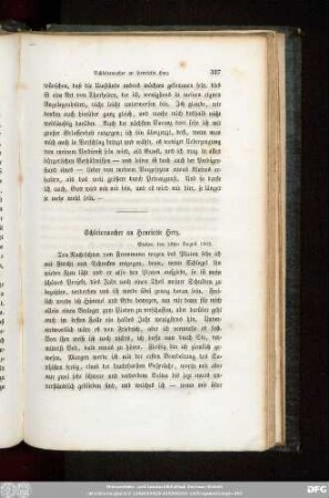 Schleiermacher an Henriette Herz. Stolpe, den 10ten August 1802.