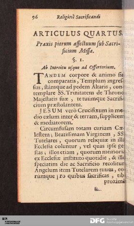 Articulus Quartus.