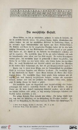 I. Die menschliche Gestalt
