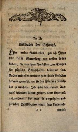 Lieder für fröhliche Gesellschaften