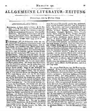 Sammlung der neuesten Beobachtungen englischer Aerzte und Wundärzte. Für das Jahr 1790. Von S. F. Simmons. Aus dem Engl. Frankfurt: Andreä 1794