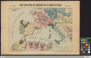 Carte pour suivre les operations de la guerre de Tunisie