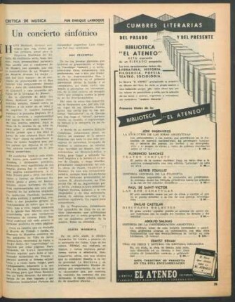 Un concierto sinfónico : Crítica de música