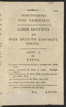 119-464, Liber Secundus. De ipsis delictis eorumque poenis.