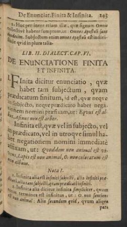 Cap. VI. De Enunciatione Finita Et Infinita.