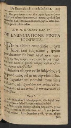Cap. VI. De Enunciatione Finita Et Infinita.