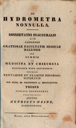 De hydrometra nonnulla : Diss. inaug.