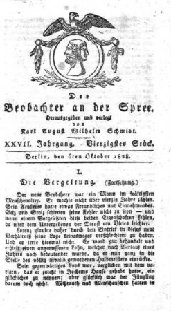 40. Stueck, 6. Oktober 1828