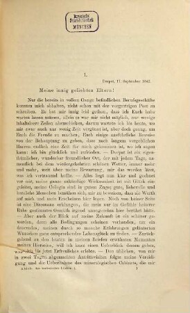 Aus kaukasischen Ländern : Reisebriefe. 1, Briefe aus den Jahren 1842 - 1853 an seine Eltern und Geschwister