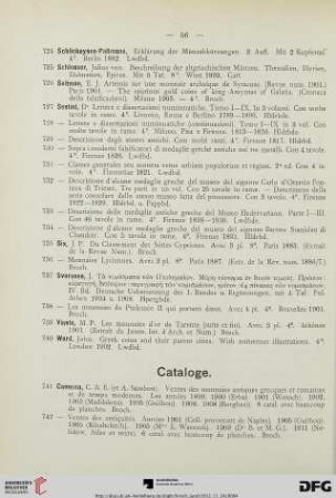 Cataloge (Nr. 741-758)