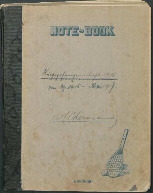Kriegstagebuch : Kriegsgefangenschaft 1916 ; von Dz 1915 - Mai 1917