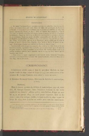 Correspondance
