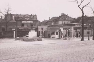 Dapolin-Tankstelle : Dresden, Antonstraße/ Kaiserstraße, Dapolin-Tankstelle und Autogaragen am Hotel "Stadt Metz"